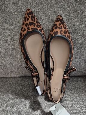 Womens London Sling Back Bow Flats By A NEW DAY,new With Tags!